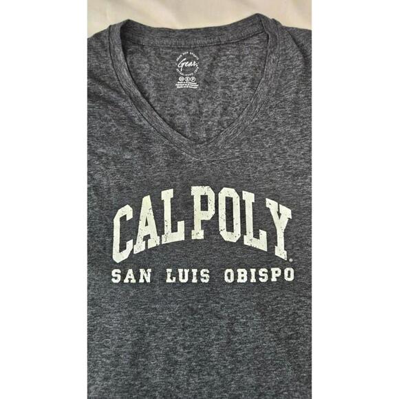 Cal Poly San Luis Obispo Women's Gray V-Neck T-Shirt -Gear for Sports Size Small - Picture 5 of 7